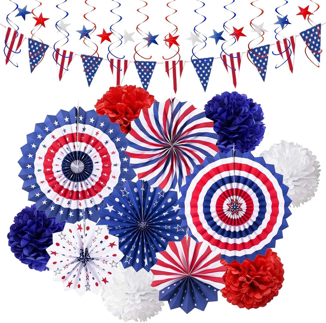 26PCS 4th/Fourth of July Patriotic Decorations Memorial Day Decor